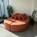 Ver imagem 5 de Sofá Modular Cielo 4 Lugares Design Orgânico Moderno 204cm Bouclê Terracota - Montanari's Decor