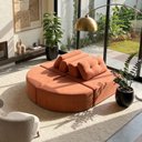 Ver imagem 7 de Sofá Modular Cielo 4 Lugares Design Orgânico Moderno 204cm Bouclê Terracota - Montanari's Decor