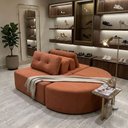 Ver imagem 6 de Sofá Modular Cielo 4 Lugares Design Orgânico Moderno 204cm Bouclê Terracota - Montanari's Decor