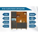 Ver imagem 3 de Cozinha Modulada Nesher Imperatriz Loft 3nichos Microondas C/6portas e 2gavetas Ripado 183x212cm