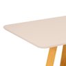 Mesa de Jantar Retangular Tampo Chanfrado Curvo 160x90 Dj Móveis Kiara Cedro Off White - 3