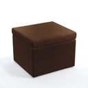 Ver imagem 3 de Kit 2 Poltronas Orion Bordada com Puff Quasar Courino Marrom Aradecor