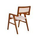 Ver imagem 2 de Cadeira Liz Totalmente Estofada em Madeira para Sala de Jantar Conforto Luxo Design Moderno - Mel