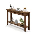 Ver imagem 1 de Aparador Rústico para Sala de Estar 150cm W01 Tampo Madeira Maciça Imbuia Clique Chique