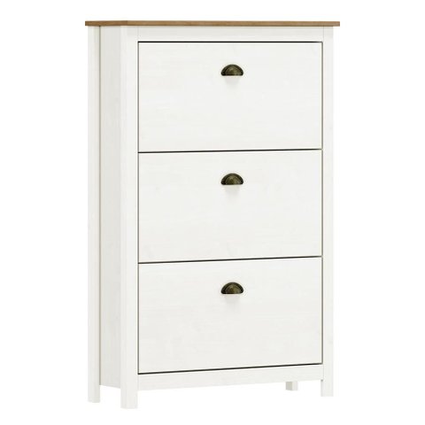 Sapateira Topázio 3 Gavetas Branco/freijó - Finestra Móveis