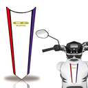 Ver imagem 1 de Adesivo Faixa Gravata Tanque Moto Cg 160 125 Titan Fan Teu Adesivo 125 Branco Azul e Vermelho