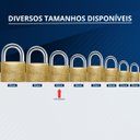 Ver imagem 7 de Cadeado Médio 45mm Haste Curta Latão Maciço Dourado com Chave | Papaiz | Kit 06 Un