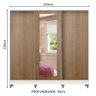 Guarda-Roupa Casal 100% MDF Madesa Eros 3 Portas de Correr com Espelho com Pés Branco/Rustic Cor:Bra - 4