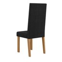 Ver imagem 3 de Kit 4 Cadeiras Laura com Encosto – Tecido Veludo Suede Bordado Estrutura 100% Mdf Mel/preto –