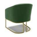Ver imagem 5 de Poltrona Stella Suede Verde Base Industrial Dourada - D’Rossi