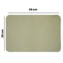 Ver imagem 5 de JOGO LUGAR AMERICANO RETANGULAR CREME 45 (L) X 30 (A)CM PVC DECORAÇÃO MESA JANTAR DESCANSO PRATO