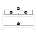Ver imagem 2 de Aparador 2 Gavetas 50524 130cm Off White Cedro Dcasa Off White Cedro