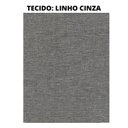 Ver imagem 3 de Puff Thor Luxo Madeira Maciça Tecido Linho Cinza