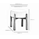 Ver imagem 4 de Puff Lotus Luxo Madeira Maciça Tecido Veludo Verde