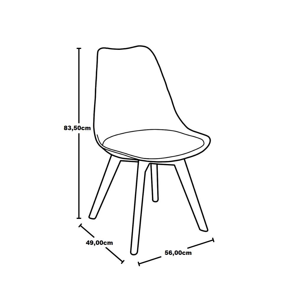 Conjunto Mesa de Jantar Oval Vértice 190cm Natural com 6 Cadeiras Leda em Madeira Maciça - Branco - 4