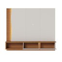 Ver imagem 1 de Painel Home Suspenso Egeu para Sala de Tv até 65 Polegadas Off White Matte Freijó Colibri