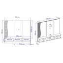 Ver imagem 3 de Painel Home Suspenso Egeu para Sala de Tv até 65 Polegadas Off White Matte Freijó Colibri