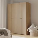 Ver imagem 1 de Guarda-Roupa 2 Módulos 4 Portas 6 Prateleiras Frame CabeCasa MadeiraOriginals