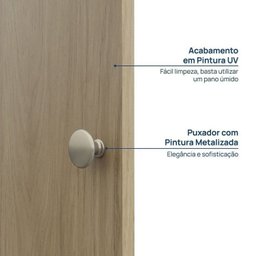 Guarda-roupa 2 Módulos 4 Portas 6 Prateleiras Frame Cabecasa madeiramadeira - 8
