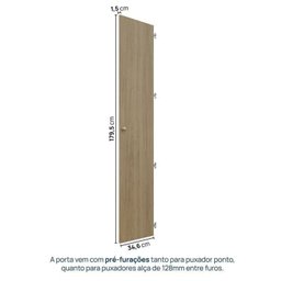 Guarda-roupa 2 Módulos 4 Portas 6 Prateleiras Frame Cabecasa madeiramadeira - 5