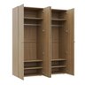 Guarda-Roupa 2 Módulos 4 Portas 6 Prateleiras Frame CabeCasa MadeiraOriginals - 11