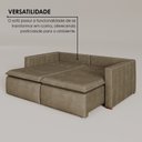 Ver imagem 5 de Sofá Cama Retrátil em Madeira Eucalipto e Veludo 230cm Uruguai