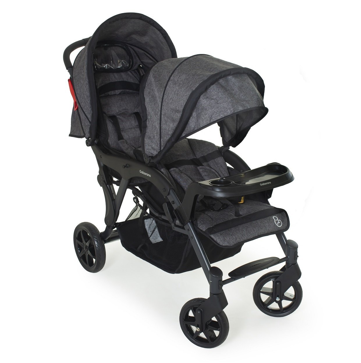 linha kiddo Carrinho Zig Zag com bebe conforto casulo click e base - preto  - kiddo