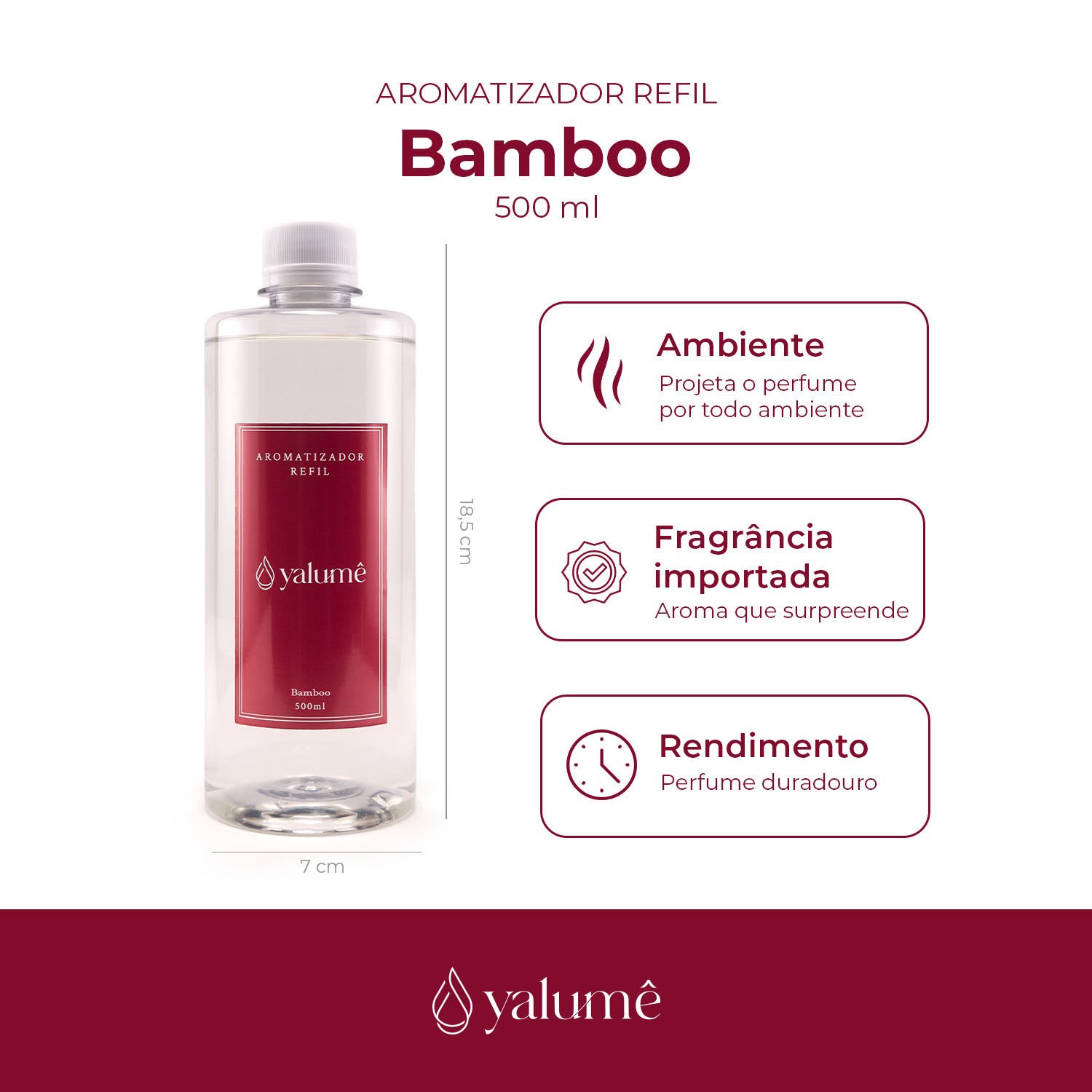 Refil Aromatizador de Ambiente Bamboo 500 Ml - Yalumê - 5