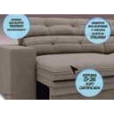 Ver imagem 3 de Sofá Pegasus 2,00M Assento Retrátil e Reclinável Velosuede Bege - Netsofás