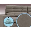 Ver imagem 4 de Sofá Pegasus 2,00M Assento Retrátil e Reclinável Velosuede Bege - Netsofás