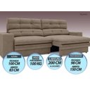 Ver imagem 5 de Sofá Pegasus 2,00M Assento Retrátil e Reclinável Velosuede Capuccino - Netsofás