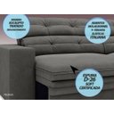 Ver imagem 3 de Sofá Pegasus 2,00M Assento Retrátil e Reclinável Velosuede Cinza - Netsofás