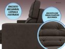 Ver imagem 6 de Sofá Pegasus 2,00M Assento Retrátil e Reclinável Velosuede Chocolate - Netsofás