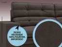 Ver imagem 4 de Sofá Pegasus 2,00M Assento Retrátil e Reclinável Velosuede Chocolate - Netsofás