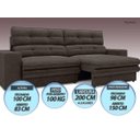 Ver imagem 5 de Sofá Pegasus 2,00M Assento Retrátil e Reclinável Velosuede Chocolate - Netsofás