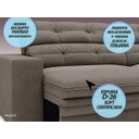 Ver imagem 3 de Sofá Pegasus 2,00M Assento Retrátil e Reclinável Velosuede Marrom - Netsofás