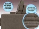 Ver imagem 6 de Sofá Pegasus 2,00M Assento Retrátil e Reclinável Velosuede Marrom - Netsofás