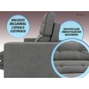 Ver imagem 6 de Sofá Pegasus 2,00M Assento Retrátil e Reclinável Velosuede Grafite - Netsofás