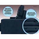 Ver imagem 6 de Sofá Pegasus 2,00M Assento Retrátil e Reclinável Velosuede Petróleo - Netsofás