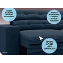 Ver imagem 3 de Sofá Pegasus 2,00M Assento Retrátil e Reclinável Velosuede Petróleo - Netsofás