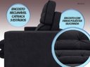 Ver imagem 6 de Sofá Pegasus 2,00M Assento Retrátil e Reclinável Velosuede Preto - Netsofás