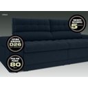 Ver imagem 3 de Sofá Omega 2,00M Assento Retrátil e Reclinável Velosuede Petróleo - NetSofás