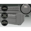 Ver imagem 6 de Sofá Omega 2,00M Assento Retrátil e Reclinável Velosuede Grafite - NetSofás