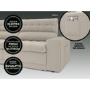 Ver imagem 6 de Sofá Omega 2,00M Assento Retrátil e Reclinável Velosuede Areia - Netsofás