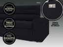 Ver imagem 6 de Sofá Omega 2,00M Assento Retrátil e Reclinável Velosuede Preto - NetSofás
