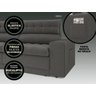 Sofá Omega 2,00M Assento Retrátil e Reclinável Velosuede Cinza - NetSofás - 6