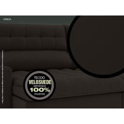 Sofá Omega 2,00M Assento Retrátil e Reclinável Velosuede Chocolate - NetSofás - 4