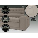 Ver imagem 6 de Sofá Omega 2,00M Assento Retrátil e Reclinável Velosuede Bege - NetSofás