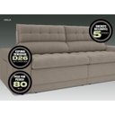 Ver imagem 3 de Sofá Omega 2,00M Assento Retrátil e Reclinável Velosuede Bege - NetSofás