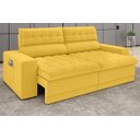 Ver imagem 2 de Sofá Omega 2,00M Assento Retrátil e Reclinável Velosuede Canário - NetSofás